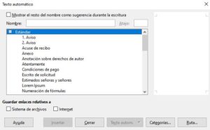 Texto aleatorio y automático en LibreOffice Writer