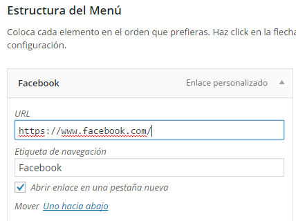 Menu wordpress, añadir enlace que se abra en otra página