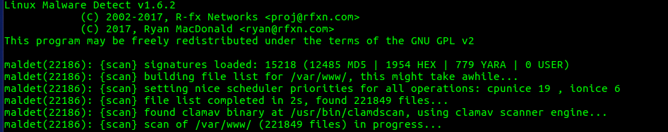 Maldet – Detección de malware en linux