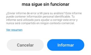 msa sigue sin funcionar